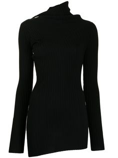 Proenza Schouler джемпер в рубчик с асимметричным вырезом