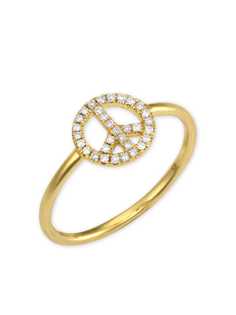 Sydney Evan кольцо Pear из желтого золота с бриллиантами