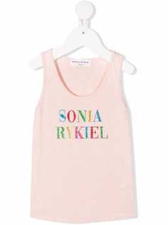 SONIA RYKIEL ENFANT топ с блестками и логотипом