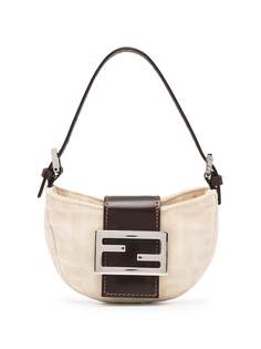 Fendi Pre-Owned маленькая сумка-тоут с узором Zucca и логотипом FF