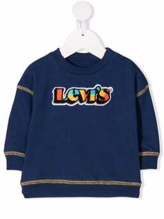 Levis Kids толстовка с отделкой в рубчик и вышитым логотипом