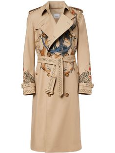Burberry тренч с принтом