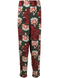 UNDERCOVER брюки с цветочным принтом