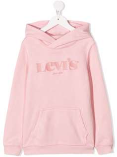 Levis Kids худи с отделкой в рубчик и вышитым логотипом