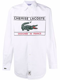 Lacoste рубашка с графичным принтом