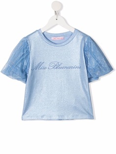 Miss Blumarine футболка с сетчатым слоем