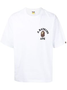 A BATHING APE® футболка с надписью и логотипом Bape