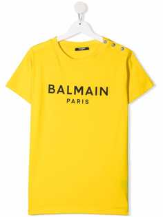 Balmain Kids футболка с логотипом