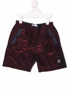 Stone Island Junior плавки-шорты с нашивкой-логотипом
