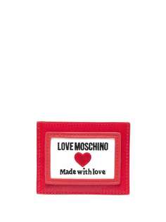 Love Moschino картхолдер с вышитым логотипом