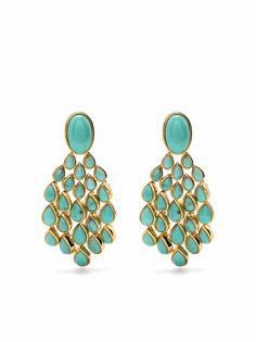 Aurelie Bidermann серьги-клипсы Turquoise Cherokee