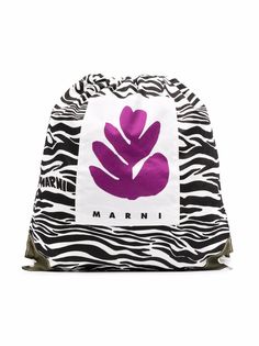 Marni Kids рюкзак с зебровым принтом