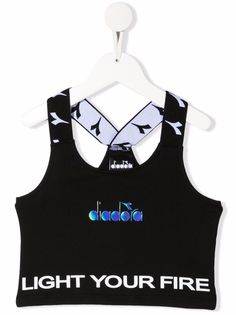 Diadora Junior укороченный топ с логотипом
