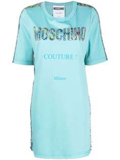 Moschino платье-футболка с логотипом