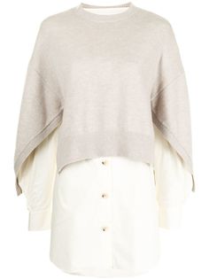 Enföld рубашка с трикотажной вставкой