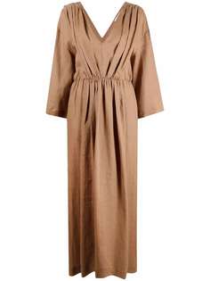 Ballantyne платье макси с V-образным вырезом и сборками