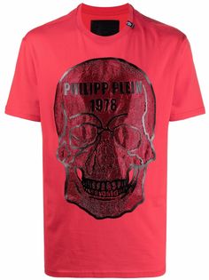 Philipp Plein футболка с декором Skull