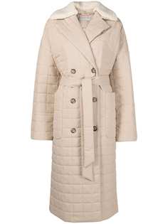 12 STOREEZ пальто с воротником из искусственного меха