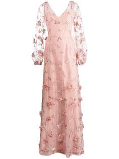 Marchesa Notte Bridesmaids платье Avellino с цветочной вышивкой