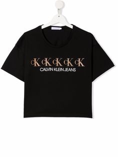 Calvin Klein Kids футболка с вышитым логотипом