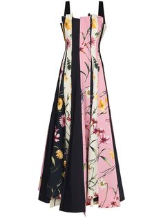 Oscar de la Renta платье миди с цветочным принтом