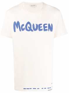 Alexander McQueen футболка с логотипом Graffiti