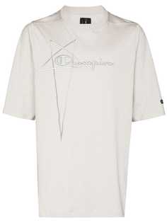 Rick Owens футболка с вышитым логотипом из коллаборации с Champion