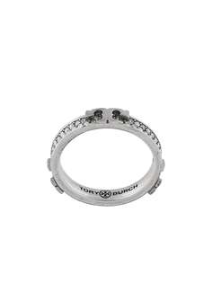Tory Burch кольцо с логотипом и кристаллами