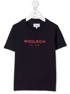 Woolrich Kids футболка с логотипом