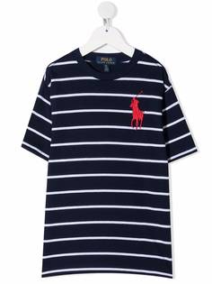 Ralph Lauren Kids полосатая футболка с логотипом Pony