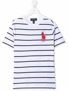Ralph Lauren Kids полосатая футболка с логотипом Pony