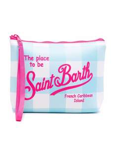 Mc2 Saint Barth Kids клетчатый клатч с логотипом