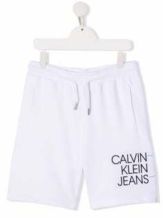 Calvin Klein Kids спортивные шорты с логотипом