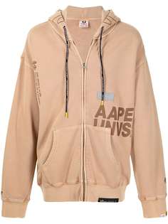 AAPE BY *A BATHING APE® худи на молнии с логотипом