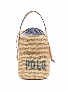 Polo Ralph Lauren плетеная сумка-тоут с логотипом