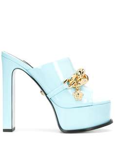 Versace мюли на платформе с цепочным декором