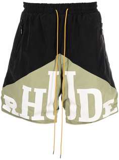 Rhude спортивные шорты с логотипом