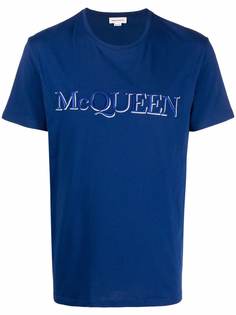 Alexander McQueen футболка с вышитым логотипом