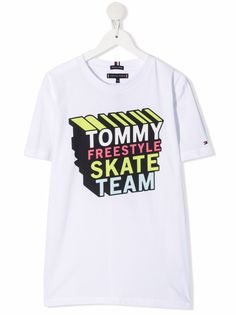 Tommy Hilfiger Junior футболка из органического хлопка с надписью