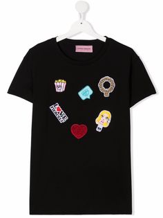 Chiara Ferragni Kids футболка с нашивкой-логотипом