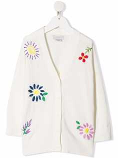 Stella McCartney Kids кардиган с цветочной вышивкой
