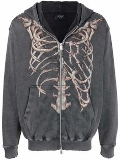 Represent худи на молнии с принтом