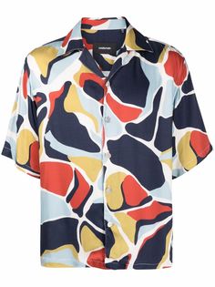 Costumein рубашка в стиле колор-блок с короткими рукавами