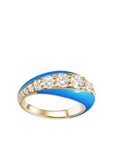 Melissa Kaye кольцо Remi из желтого золота с бриллиантами