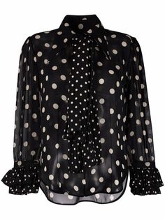 Khaite блузка в горох