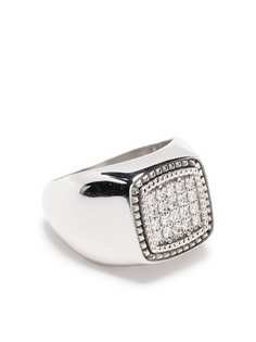 Emanuele Bicocchi серебряное кольцо-печатка с бриллиантами