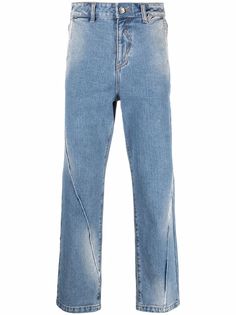 Ader Error прямые джинсы Beam со вставками