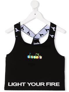 Diadora Junior укороченный топ с логотипом
