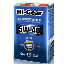 Моторное масло HI-GEAR HG0544 5W-40 4л. синтетическое