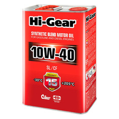 Моторное масло HI-GEAR HG1114 10W-40 4л. полусинтетическое